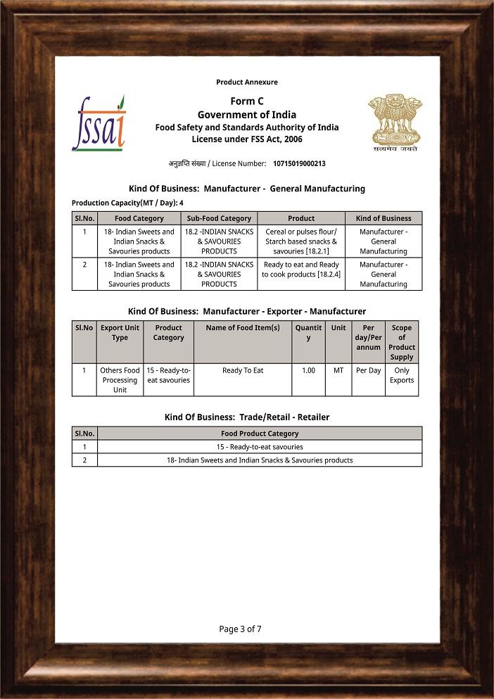 FSSAI CERTIFICATE 02